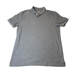 Arizona Jean Mens Gray Polo Short Sleeve Size Large